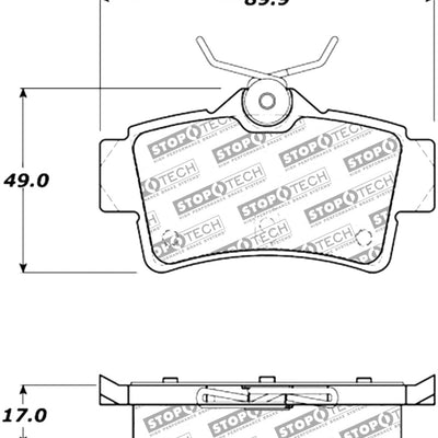 Stoptech 95-00 Lexus LS400 Street Select Front Brake Pads