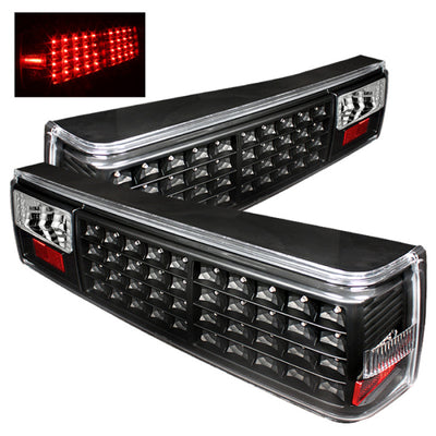 xTune Ford Mustang 87-93 LED Tail Lights Black ALT-ON-FM87-LED-BK