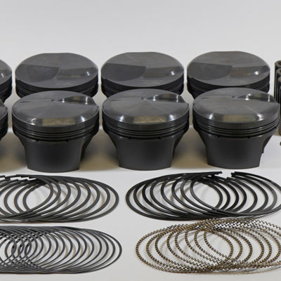 Mahle MS Piston Set BBC 460ci 4.280in Bore 4.00in Stroke 6.385in Rod .990 Pin 48cc 12.8 CR Set of 8