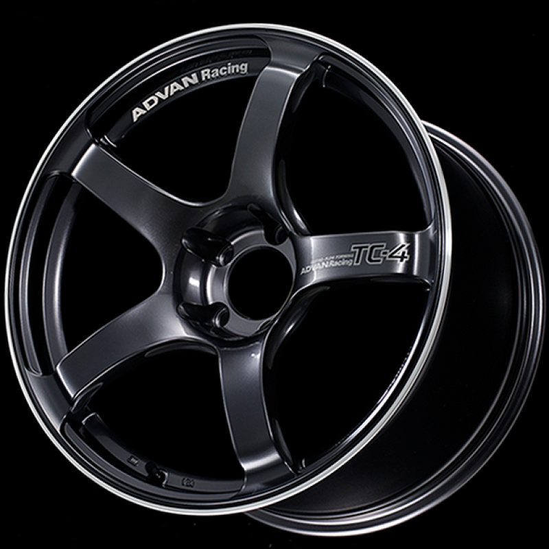 Advan TC4 18x9.5 +12 5x114.3 Racing Gunmetallic and Ring Wheel