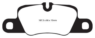 EBC 12-15 Porsche 911 (991) (Cast Iron Rotor only) 3.8 Carrera S Redstuff Rear Brake Pads
