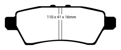 EBC 05-12 Nissan Pathfinder 4.0 Greenstuff Rear Brake Pads