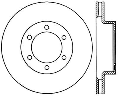 StopTech 2003-2008 Toyota 4Runner Slotted & Drilled Right Front Cyro Rotor