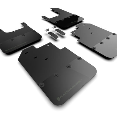 Rally Armor 16-23 Toyota Tacoma Gen 3 Black Mud Flap w/Army Green Logo