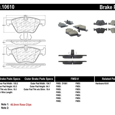 StopTech Performance 12 BMW X1 / 09-13 Z4 / 06 325 Series (Exc E90) Front Brake Pads