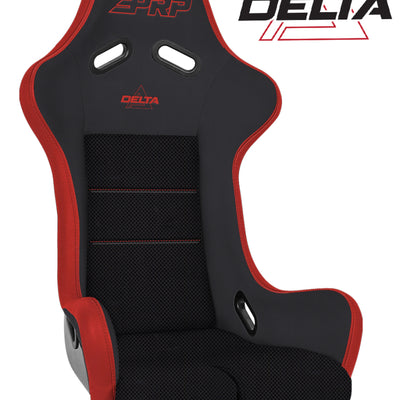PRP Delta Composite Seat- Black/Red (PRP Red Outline/Delta Red- Red Stitching/201-263-201-237)