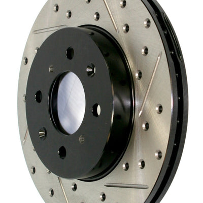 StopTech 08-11 Audi A5 Quattro w/TRW/Girling Brakes Cryo Sport Slotted & Drilled Front Left Rotor