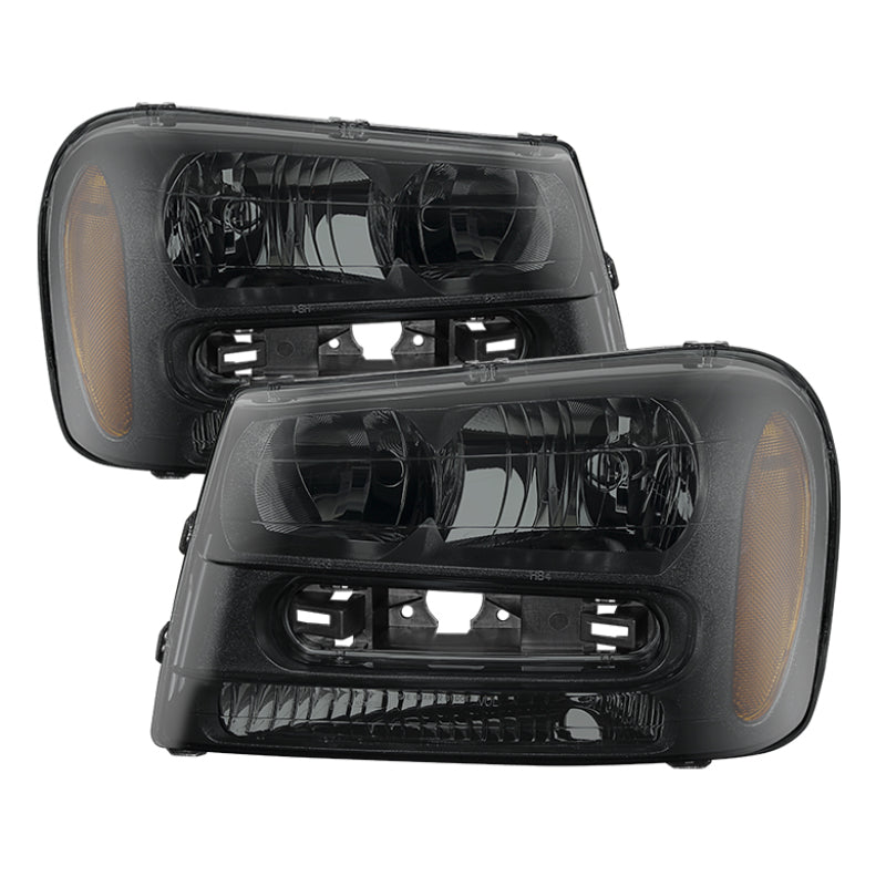 xTune Chevy Trailblazer 02-09 OEM Style Headlights Black Smoke HD-JH-CTB02-AM-BSM