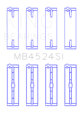 King Bearings Nissan VR38DETT VQ35HR VQ37HR Performance Crankshaft Main Bearings - Size +0.25mm
