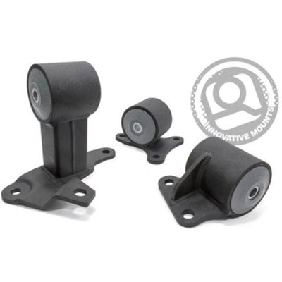 Innovative 94-97 Accord H/F Series Black Steel Mounts 85A Bushings