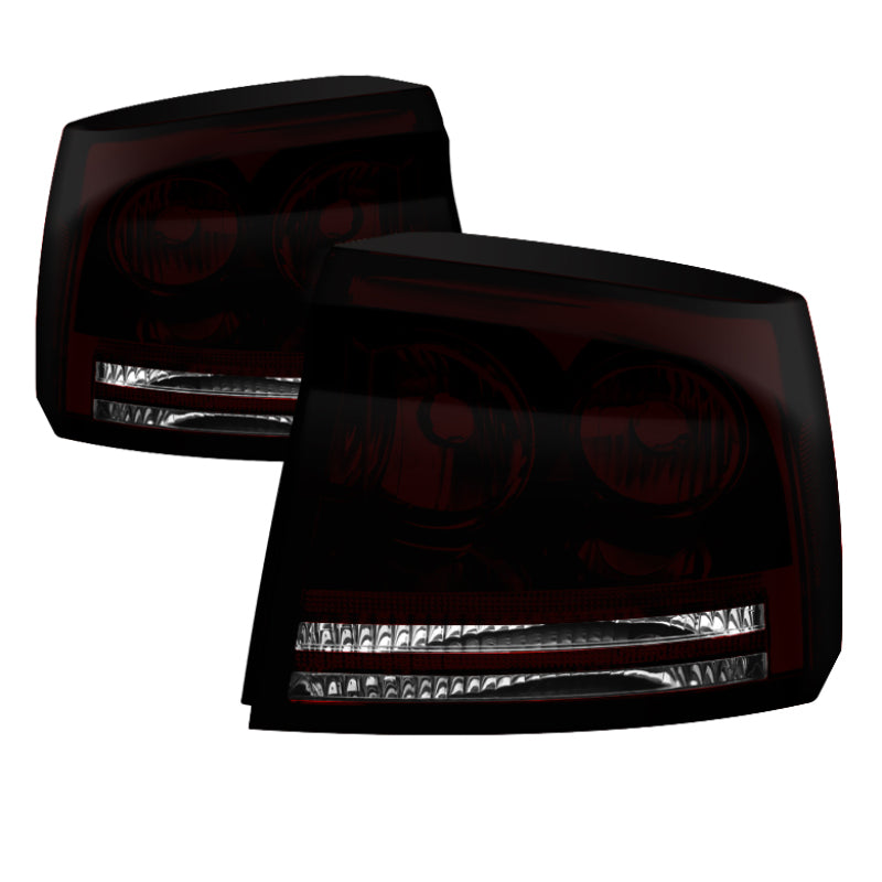 xTune Dodge Charger 05-08 OEM Style Tail Lights Dark Red ALT-JH-DC05-OE-RSM