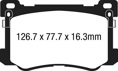 EBC 15+ Hyundai Genesis 3.8 Redstuff Front Brake Pads