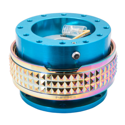 NRG Quick Release Kit - Pyramid Edition - New Blue Body / Neochrome Pyramid Ring