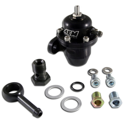 AEM 86-93 Acura / 95-98 TL / 88-91 Civic/CRX / 92-01 Prelude Black Adjustable Fuel Pressure Regulato