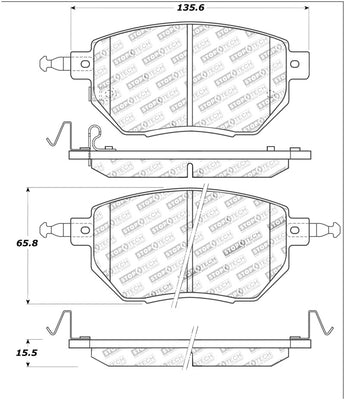 StopTech Street Touring 03-11/05 Infiniti / 05-06 Nissan Front Brake Pads
