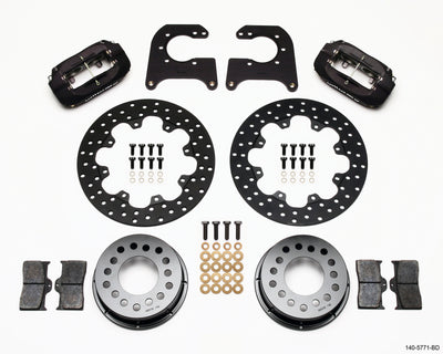 Wilwood Forged Dynalite Rear Drag Kit Drilled Rotor Chevy 12 Bolt-Spec 3.15in Bearing
