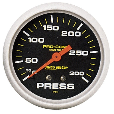 AutoMeter Gauge Pressure 2-5/8in. 300PSI Liquid Filled Mech Pro-Comp