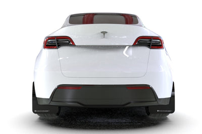 Rally Armor 20-26 Tesla Model Y, Juniper Y Black UR Mud Flap w/White Logo