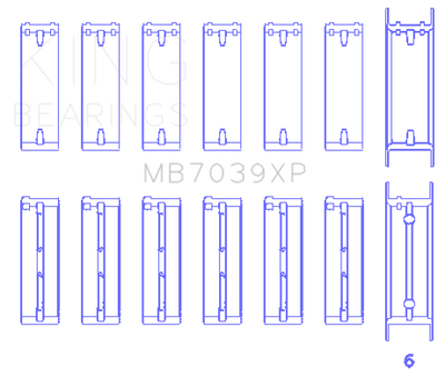 King Engine Bearings BMW M20/M50 2.0L/2.5L/2.7L Performance Main Bearing Set - Size STDX