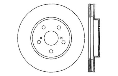 StopTech 04 Lexus RX330 SportStop Slotted & Drilled Right Rear Rotor