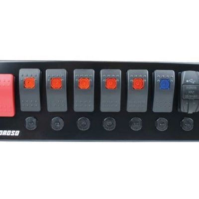 Moroso Switch Panel Rocker LED w/USB & Breakers Rollcage