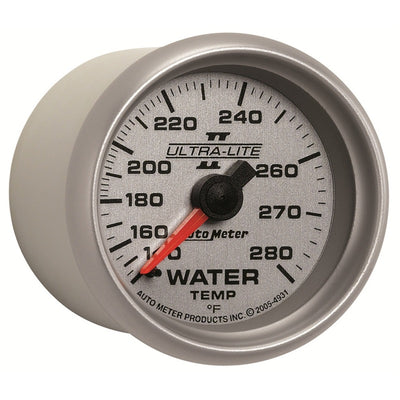 Autometer Ultra-Lite II 52mm 140-280 Deg F Mechanical Water Temp Gauge