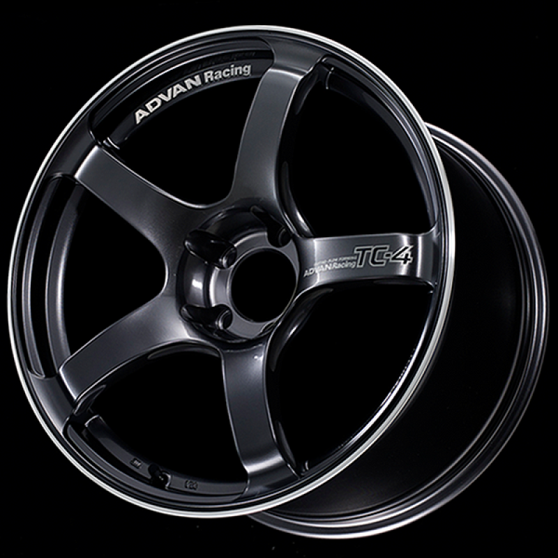Advan TC4 18x8 +45 5x114.3 Racing Gun Metallic and Ring Wheel