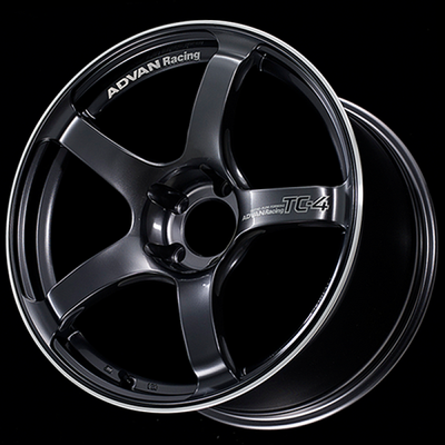 Advan TC4 18x9.5 +45 5x120 Racing Black Gun Metallic and Ring Wheel