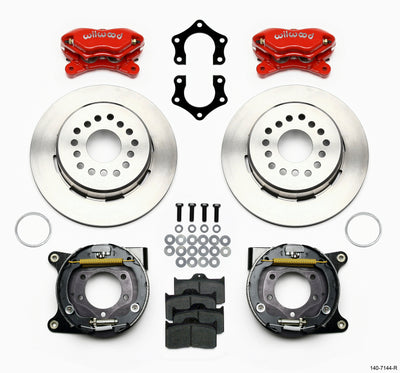 Wilwood Forged Dynalite P/S Park Brake Kit Red Mopar/Dana 2.36in Off w/Snap Ring Bearing