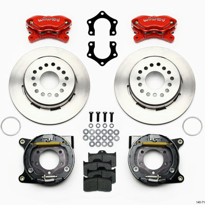 Wilwood Forged Dynalite P/S Park Brake Kit Red Mopar/Dana 2.36in Off w/Snap Ring Bearing
