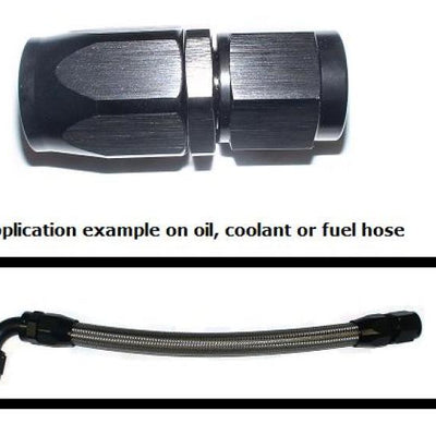 ATP Black Anodized 10 AN Straight Hose End