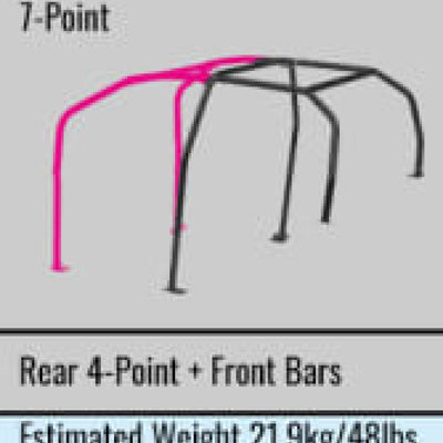 Cusco D1 Chromoly 4/5-Pssgr 7-PT DASH-THRU Roll Cage Subaru GRB STi 08-14 (S/O/No Cancel) CUSCO BLUE