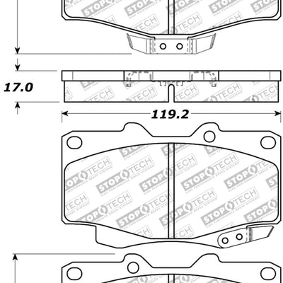 StopTech Street Touring 95-09 Toyota 4Runner/Tacoma/Hilux Front Brake Pads