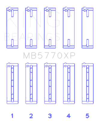 King Engine Bearings Nissan VK45DD/DE 4.5L (Size STD) Performance Main Bearing Set