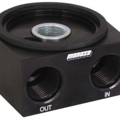 Moroso Universal Oil Filter Adapter - Sandwich - Oil Cooler - 20mm-1.5in Thread & 2-5/8in O-Ring