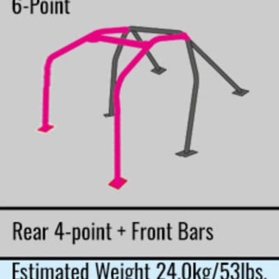 Cusco Roll Cage -Sfty21 40 Steel 6pt Dash Through 2 Pass Lexus IS300 SXE-10 (S/O / No Cancel)