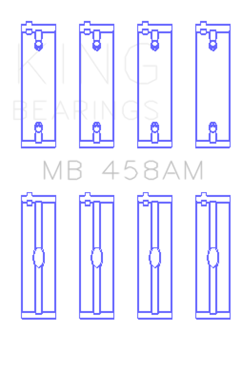 King Engine Bearings Mitsubishi 181CI 3.0L 6G72 V6 (Size 0.25) Main Bearing Set