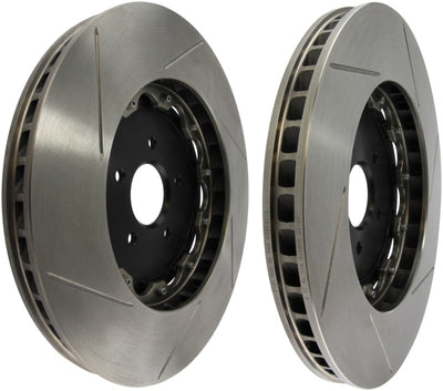 StopTech 09-11 Nissan GT-R Front Slotted Bare Iron 380x34mm AeroRotor Kit Pair