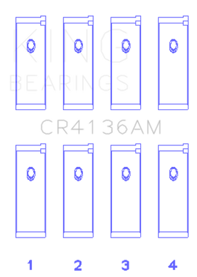 King Engine Bearings 91-02 Nissan SR20DE L4 DOHC 16 Valves  (Size +0.50) Rod Bearing Set