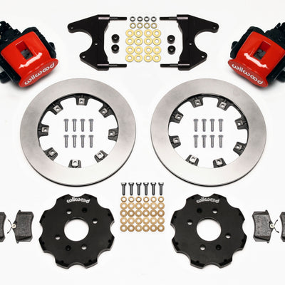 Wilwood Combination Parking Brake Rear Kit 12.19in Red Civic / Integra Drum 2.46 Hub Offset