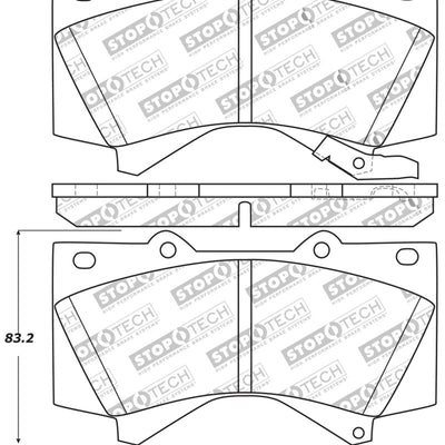 StopTech 13-18 Toyota Land Cruiser Performance Front Brake Pads