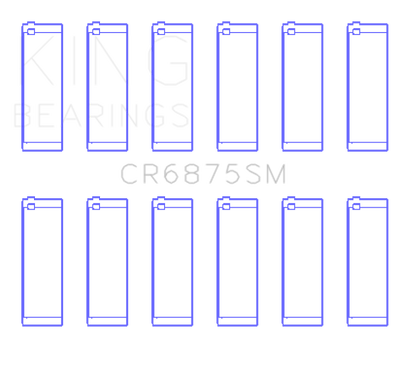 King Engine Bearings Mercedes Benz OM 642 Sputter Replacement Connecting Rod Bearing +0.50 Oversize