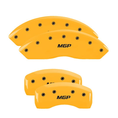 MGP 4 Caliper Covers Engraved Front & Rear MGP Yellow Finish Black Characters 2018 Toyota 86