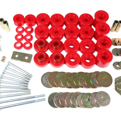 Energy Suspension 91-97 Toyota Land Cruiser FJ80 Body Mount Set w/ Hardware - Red