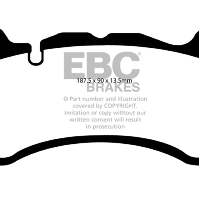 EBC 12-18 Mercedes-Benz G63 AMG (BM463) 5.5TT Extra Duty Front Brake Pads