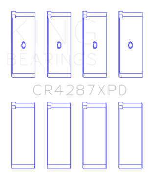 King Honda B18C1/B18C5 16V (Predoweled for Alum Rods) Performance Rod Bearing Set - Size STDX