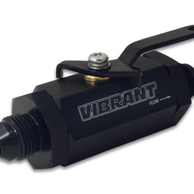 Vibrant -10AN to -10AN Male Shut Off Valve - Black