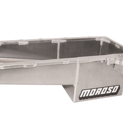 Moroso GM LS/16-Up COPO Camaro (w/Rear Sump & -16An Pick Up) Wet Sump 7qt 7.5in Aluminum Oil Pan