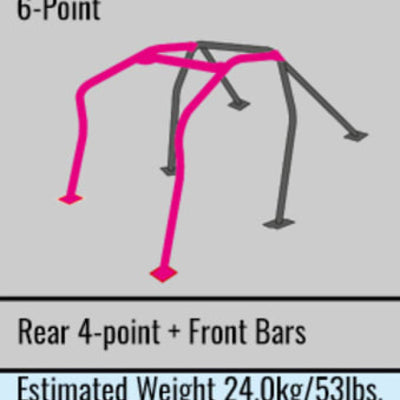 Cusco Roll Cage 6 Points w/ Side Bar 2016+ Mazda Miata (ND5RC) - Steel (S/O / No Cancel)