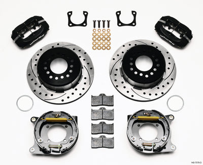 Wilwood Forged Dynalite P/S Park Brake Kit Drilled Chevy 12 Bolt-Spec 3.15in Bearing